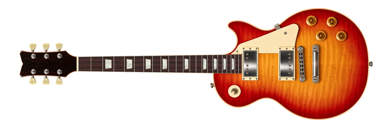 Electric guitar, seen from above